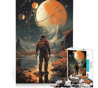 Rompecabezas de 1000 Piezas para Adolescentes Astronauta perdido Juegos relajantes Actividades Divertidas para Hacer en casa un Gran Regalo para los Amantes de los Videojuegos 38x52cm