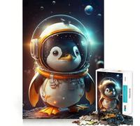 Rompecabezas de 1000 Piezas para Adolescentes Astronauta,Pingüino Espacial,Encaje, Arte,Juego Mental,Regalo,Tiempo de Descanso,Jugar,Navidad,Arte de Ocio (50x75cm)