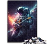 Rompecabezas de 1000 Piezas para Adolescentes, Astronauta Tocando la Guitarra para Mayores de 14 años, Juego de desafío único, Juegos Familiares, Regalos de cumpleaños de Navidad, 26x38cm