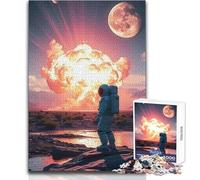 Rompecabezas de 1000 Piezas para Adolescentes, Astronauta y explosión en Planeta alienígena, Hermoso diseño, Juego para Mejorar la Memoria, Regalo de cumpleaños, tamaño 50x75cm