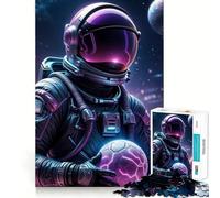 Rompecabezas de 1000 Piezas para Adolescentes Astronauta y Jugador de fútbol Decoración con Corte preciso Juego cognitivo Juguete para el Tiempo Libre Regalo Relajante de Navidad (50x75cm)