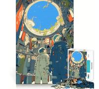 Rompecabezas de 1000 Piezas para Adolescentes Astronautas en la estación Espacial,Arte de Bordes precisos,Juguete de Entrenamiento Cerebral,Juego para Pasar un rato Agradable,decoración navideña