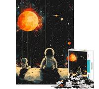 Rompecabezas de 1000 Piezas para Adolescentes Astronautas en un Planeta lejano Ideal para cumpleaños Navidad o para divertirse en Familia Juego Familiar para Mayores de 14 años Tamaño 38x52cm