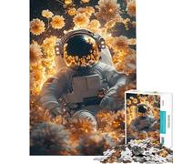 Rompecabezas de 1000 Piezas para Adolescentes Astronautas flotando Actividades Divertidas en casa Carrera de Velocidad Manual Juego práctico para Mayores de 14 años (50x75cm)