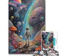 Rompecabezas de 1000 Piezas para Adolescentes, astronautas, paisajes oníricos, Juegos Familiares, decoración del hogar, Regalos de Amigo Secreto (38x52cm)