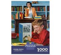 Rompecabezas De 1000 Piezas para Adolescentes At The Library Rompecabezas Juego Práctico Mejora La Memoria Oferta como Regalo para Toda La Familia 70x50cm/1000pcs