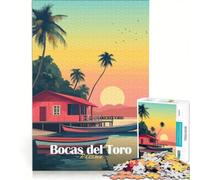 Rompecabezas de 1000 Piezas para Adolescentes: Atardecer en Bocas del Toro, Juguetes para armar, para Relajarse intelectualmente, Ideal para Decorar el Escritorio 50x75cm