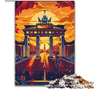 Rompecabezas de 1000 Piezas para Adolescentes: Atardecer en la Puerta de Berlín Entrena tu Cerebro y Tus Manos Regalos y cumpleaños únicos para Mayores de 14 años 26x38cm