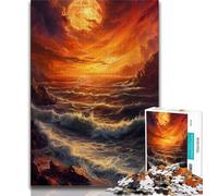 Rompecabezas de 1000 Piezas para Adolescentes: Atardecer sobre el mar, Juego de Preguntas, decoración de Pared, cumpleaños y Navidad (tamaño 38x26cm)