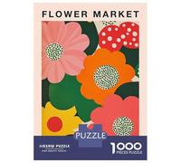 Rompecabezas De 1000 Piezas para Adolescentes Athens Flower Market Botanical Travel Poster Rompecabezas para Adultos Juegos Familiares Mejora La Memoria Cumpleaños Y Navidad 70x50cm/