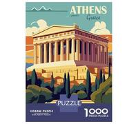 Rompecabezas De 1000 Piezas para Adolescentes Athens Greece Rompecabezas para Adultos Juegos Relajantes Pero Divertidos Y Humorísticos 38x26cm/1000pcs