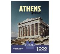 Rompecabezas De 1000 Piezas para Adolescentes Athens Greece Travel Rompecabezas Juguetes DIY Pero Divertidos Y Humorísticos Cumpleaños Y Navidad 38x26cm/1000pcs