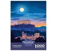 Rompecabezas De 1000 Piezas para Adolescentes Athens Greece Travel Rompecabezas para Adultos Juegos Relajantes Vacaciones En Casa Matar El Tiempo 38x26cm/1000pcs