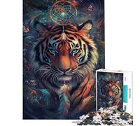 Rompecabezas de 1000 Piezas para Adolescentes Atrapasueños de Tigre Rompecabezas Visual para Adolescentes Que Mejora la Memoria Ayuda a ejercitar el Cerebro y es un Juego Educativo