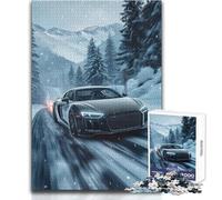 Rompecabezas de 1000 Piezas para Adolescentes: Audi R en la Nieve, un pasatiempo Tranquilo y satisfactorio, Juguete de Corte de precisión Entrelazado, tamaño 38x52cm