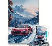 Rompecabezas de 1000 Piezas para Adolescentes Audi R Winter Drive,Arte de Ajuste, Juego Mental,Regalo,Tiempo de Descanso,diversión,Navidad,Ocio,Arte (38x52cm)