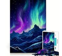 Rompecabezas de 1000 Piezas para Adolescentes Aurora Pixel Art,Arte de Ajuste, Juego Mental,Regalo,Tiempo de Descanso,diversión,Navidad,Arte de Ocio (38x52cm)