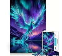 Rompecabezas de 1000 Piezas para Adolescentes Aurora Seraphim Phoenix Smooth Joint Fun,Juego Mental,Regalo Divertido y Relajante,Arte navideño para el Ocio 50x75cm