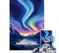 Rompecabezas de 1000 Piezas para Adolescentes Auroras boreales de Islandia Juegos educativos Juguete de desafío Educativo Regalo Divertido decoración de Pared (tamaño 50x75cm)