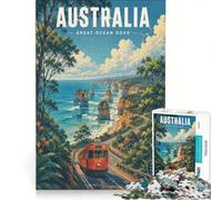 Rompecabezas de 1000 Piezas para Adolescentes: Australia Great Ocean Road, Juego de ingenio, Corte de precisión, cumpleaños y Navidad 50x75cm