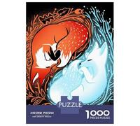Rompecabezas De 1000 Piezas para Adolescentes Autumn and Winter Fox Rompecabezas para Adultos Juego Familiar Corte De Precisión Regalo De Cumpleaños, Regalos, 70x50cm/1000pcs