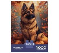 Rompecabezas De 1000 Piezas para Adolescentes Autumn Dog Scene Rompecabezas para Adultos Juguetes Antiestrés Decoración del Hogar Gran Regalo para Jugar 70x50cm/1000pcs