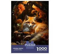 Rompecabezas De 1000 Piezas para Adolescentes Autumn Fox Fantasy Art Print Rompecabezas para Adultos Juego Práctico Mejora La Memoria Regalo De Cumpleaños, Regalos, 70x50cm/1000pcs