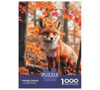 Rompecabezas De 1000 Piezas para Adolescentes Autumn Fox in Woods Rompecabezas DIY Juguetes Mejora La Memoria Oferta como Regalo para Toda La Familia 52x38cm/1000pcs