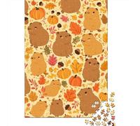 Rompecabezas De 1000 Piezas para Adolescentes Autumn Guinea Pig Pattern Rompecabezas para Adultos Juego Práctico Montaje De Patrones Diversión En Casa Actividades, 70x50cm/1000pcs