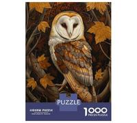 Rompecabezas De 1000 Piezas para Adolescentes Autumn Owl Rompecabezas para Adultos Juguetes DIY Alivio del Estrés Oferta como Regalos para Toda La Familia 52x38cm/1000pcs