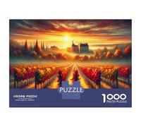 Rompecabezas De 1000 Piezas para Adolescentes Autumn Vineyard Sunset Landscape Rompecabezas para Adolescentes Juego De Ingenio Mejora La Memoria Diversión En Casa Actividades, 52x38cm/1000pcs