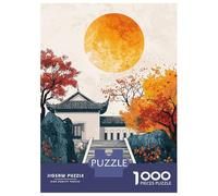 Rompecabezas De 1000 Piezas para Adolescentes Autumnal Japanese Garden Rompecabezas Juegos Relajantes Regalos para Mujeres Cumpleaños 70x50cm/1000pcs