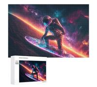 Rompecabezas de 1000 piezas para adolescentes, aventura de surf espacial, 12, rompecabezas de juguete para decoración de pared, difícil, duro, único, regalos de cumpleaños y Navidad, 1000 piezas