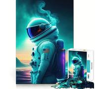 Rompecabezas de 1000 Piezas para Adolescentes Aventuras de astronautas,diversión sin complicaciones,Entrenamiento Mental,Juego Casual,decoración navideña (50x75cm)
