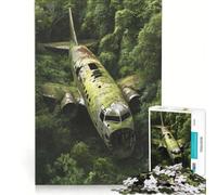 Rompecabezas de 1000 Piezas para Adolescentes: Avión Estrellado en la Jungla Un Juego Divertido y desafiante Toda la Familia 38x26cm