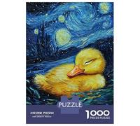Rompecabezas De 1000 Piezas para Adolescentes Baby Duck Duckling in Starry Night Rompecabezas para Adultos Juegos De Relajación Desafío Difícil Desafío Educativo 38x26cm/1000pcs