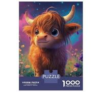 Rompecabezas De 1000 Piezas para Adolescentes Baby Highland Cow Rompecabezas para Adultos Juegos Divertidos Decoración Cumpleaños, Navidad 70x50cm/1000pcs