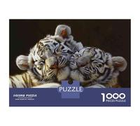 Rompecabezas De 1000 Piezas para Adolescentes Baby White Tiger Cubs Rompecabezas para Adultos Juego Familiar Decoración del Hogar Cumpleaños Y Navidad 70x50cm/1000pcs