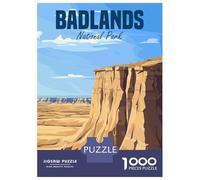 Rompecabezas De 1000 Piezas para Adolescentes Badlands National Park Rompecabezas para Adultos Juegos Relajantes Montaje De Patrones Regalos para Amigos Y Familiares 52x38cm/1000pcs
