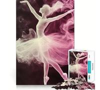 Rompecabezas de 1000 Piezas para Adolescentes Bailarina de Ballet en Humo,diversión para ejercitar la Mente,Juego Casual,decoración navideña (50x75cm)