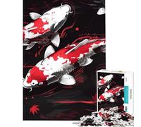 Rompecabezas de 1000 Piezas para Adolescentes Baile de Carpas koi susurrantes Juguete Educativo de 1000 Piezas Desafío difícil Juego Divertido y desafiante para Toda la Familia (38x52cm)