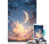Rompecabezas de 1000 Piezas para Adolescentes Bajo la Luna Juego Educativo Entrena tu Cerebro y Tus Manos Regalo para Amigos y Familiares 38x26cm
