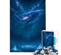Rompecabezas de 1000 Piezas para Adolescentes Ballena Celestial sobre el Bosque Diversión en casa Actividades Regalos para Mujeres Juegos Familiares para Mayores de 14 años 38x52cm