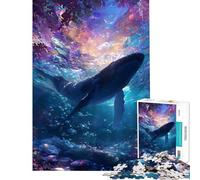 Rompecabezas de 1000 Piezas para Adolescentes Ballena en un océano Colorido Rompecabezas de 1000 Piezas para decoración del hogar Ideal para armar y Regalar a Toda la Familia (50x75cm)
