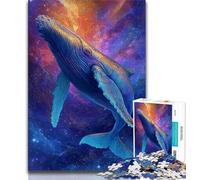 Rompecabezas de 1000 Piezas para Adolescentes, Ballena Espiritual, desafío de Inteligencia Cerebral, Juguetes adictivos, cumpleaños para Mayores de 14 años, 38x26cm