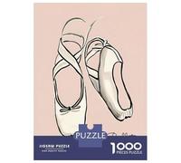 Rompecabezas De 1000 Piezas para Adolescentes Ballet Shoes Illustration Rompecabezas para Adultos Juegos Familiares Corte De Precisión Regalos Y Cumpleaños Únicos 70x50cm/1000pcs