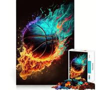Rompecabezas de 1000 Piezas para Adolescentes Baloncesto,Bordes Exactos,Arte,Resolución de Problemas,Juego Divertido y Acogedor,Exhibición de Arte navideña (50x75cm)