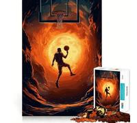 Rompecabezas de 1000 Piezas para Adolescentes Baloncesto,Juego de Lanzamiento, Juego cognitivo,Regalo,Juego Relajante,Diversión,Actividad de cumpleaños (50x75cm)