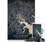 Rompecabezas de 1000 Piezas para Adolescentes,Baltimore,Estados Unidos Juguete Decorativo de Corte Limpio para ejercitar el Cerebro Juego de Paz Regalo Divertido de Navidad (38x26cm)