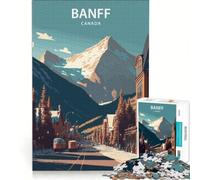 Rompecabezas de 1000 Piezas para Adolescentes, Banff, Canadá, Juego de ingenio, Corte de precisión, cumpleaños y Navidad 38x52cm